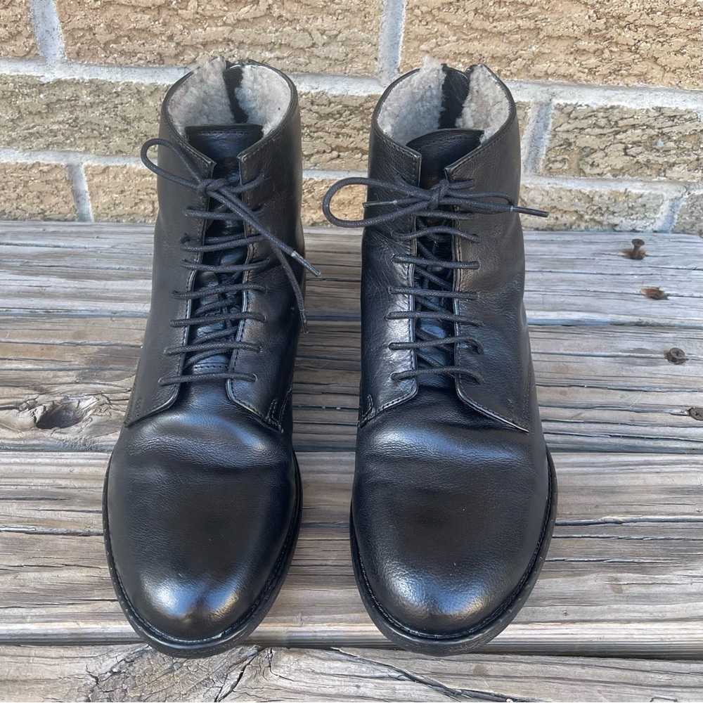 Officine Creative Black Leather Boots  , Size 37